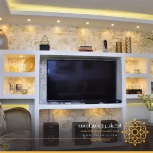 ديكور تلفزيون رفوف جدة